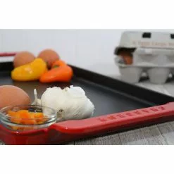 French Enameled 14 in. Rectangular Cast Iron Griddle in Red by Chasseur -Cookware Sales Shop chasseur griddles ci 3352fr ci 164 1f 1000