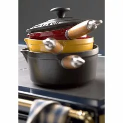 French Enameled 1.3 qt. Cast Iron Sauce Pan in Red with Lid by Chasseur -Cookware Sales Shop chasseur sauce pans ci 3481r ci 157 31 1000