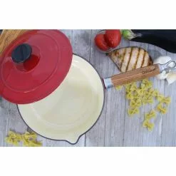 French Enameled 2.5 qt. Cast Iron Sauce Pan in Red with Lid by Chasseur -Cookware Sales Shop chasseur sauce pans ci 3483r ci 59 1f 1000