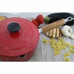 French Enameled 2.5 qt. Cast Iron Sauce Pan in Red with Lid by Chasseur -Cookware Sales Shop chasseur sauce pans ci 3483r ci 59 4f 1000