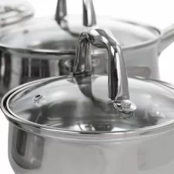 Bransonville 7-Piece Stainless Steel Cookware Set in Chrome by Oster -Cookware Sales Shop chrome oster pot pan sets 985115267m 1f 1000