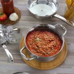 Bransonville 7-Piece Stainless Steel Cookware Set in Chrome by Oster -Cookware Sales Shop chrome oster pot pan sets 985115267m 31 1000