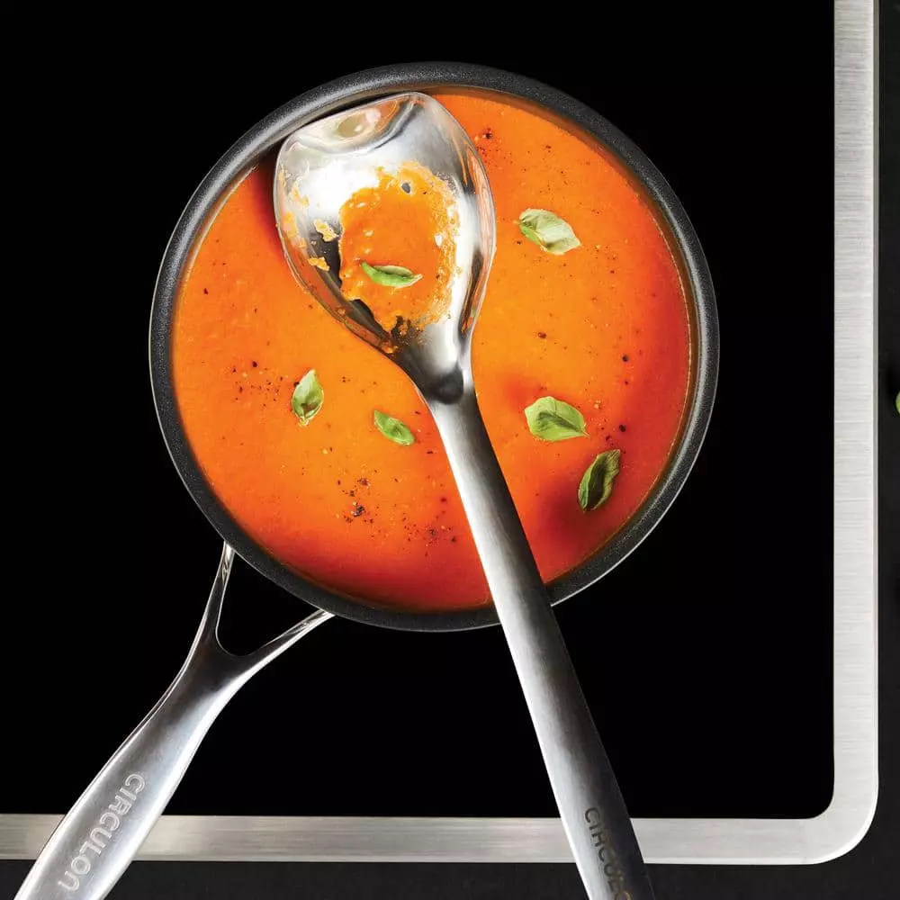 Clad Stainless Steel 2 qt. Stainless Steel Saucepan Silver with Glass Lid by Circulon 10 Clad Stainless Steel 2 qt. Stainless Steel Saucepan Silver with Glass Lid by Circulon - Image 8