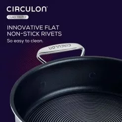 C-Series 5 qt. Stainless Steel Nonstick Saute Pan Silver with Lid by Circulon -Cookware Sales Shop circulon saute pans 30016 1f 1000