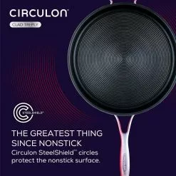 C-Series 5 qt. Stainless Steel Nonstick Saute Pan Silver with Lid by Circulon -Cookware Sales Shop circulon saute pans 30016 44 1000