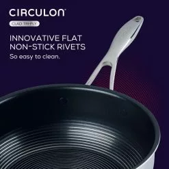 C-Series 5 qt. Stainless Steel Nonstick Saute Pan Silver with Lid by Circulon -Cookware Sales Shop circulon saute pans 30016 4f 1000