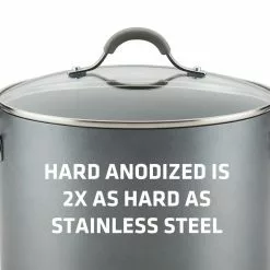 Elementum 7.5 qt. Hard-Anodized Aluminum Nonstick Stock Pot in Oyster Gray with Glass Lid by Circulon 16 Elementum 7.5 qt. Hard-Anodized Aluminum Nonstick Stock Pot in Oyster Gray with Glass Lid by Circulon -Cookware Sales Shop circulon stock pots 84569 4f 1000