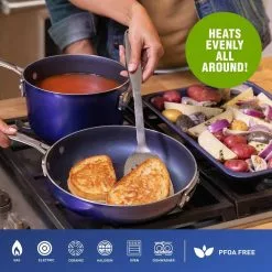 Classic Blue 5-Piece Aluminum Ultra-Durable Non-Stick Diamond Infused Cookware Set with Glass Lids by GRANITESTONE 19 Classic Blue 5-Piece Aluminum Ultra-Durable Non-Stick Diamond Infused Cookware Set with Glass Lids by GRANITESTONE -Cookware Sales Shop classic blue granitestone pot pan sets 7072 31 1000