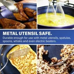 Classic Blue 5-Piece Aluminum Ultra-Durable Non-Stick Diamond Infused Cookware Set with Glass Lids by GRANITESTONE 18 Classic Blue 5-Piece Aluminum Ultra-Durable Non-Stick Diamond Infused Cookware Set with Glass Lids by GRANITESTONE -Cookware Sales Shop classic blue granitestone pot pan sets 7072 76 1000