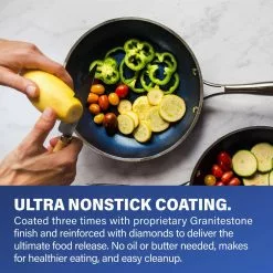 Classic Blue 20-Piece Aluminum Ultra-Durable Non-Stick Diamond Infused Cookware and Bakeware Set by GRANITESTONE -Cookware Sales Shop classic blue granitestone pot pan sets 7291 1f 1000