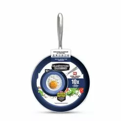 Classic Blue 10 in. Aluminum Ultra-Durable Non-Stick Diamond Infused Round Fry Pan by GRANITESTONE