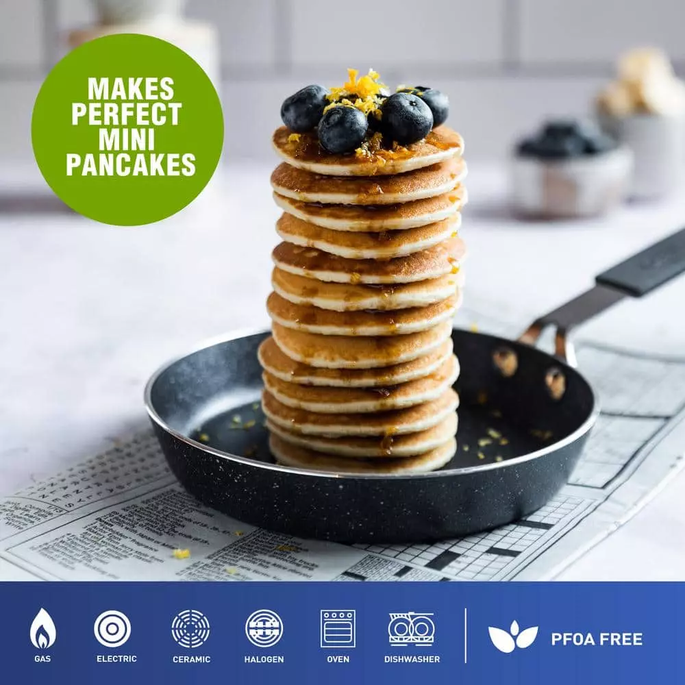 Classic Blue 5.5 in. Aluminum Non-Stick Diamond Infused Mini Fry Pan by GRANITESTONE 10 Classic Blue 5.5 in. Aluminum Non-Stick Diamond Infused Mini Fry Pan by GRANITESTONE - Image 8