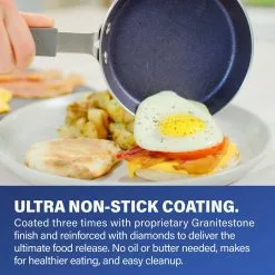 Classic Blue 5.5 in. Aluminum Non-Stick Diamond Infused Mini Fry Pan by GRANITESTONE 12 Classic Blue 5.5 in. Aluminum Non-Stick Diamond Infused Mini Fry Pan by GRANITESTONE -Cookware Sales Shop classic blue granitestone skillets 7031 4f 1000