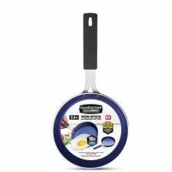 Classic Blue 5.5 in. Aluminum Non-Stick Diamond Infused Mini Fry Pan by GRANITESTONE