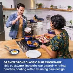 Classic Blue 5.5 in. Aluminum Non-Stick Diamond Infused Mini Fry Pan by GRANITESTONE 15 Classic Blue 5.5 in. Aluminum Non-Stick Diamond Infused Mini Fry Pan by GRANITESTONE -Cookware Sales Shop classic blue granitestone skillets 7031 fa 1000