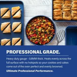 Pro Classic Blue 5-Piece Titanium and Diamond Infused Non-Stick Bakeware Set by GRANITESTONE -Cookware Sales Shop classic blue granitestone skillets 7202 1f 1000