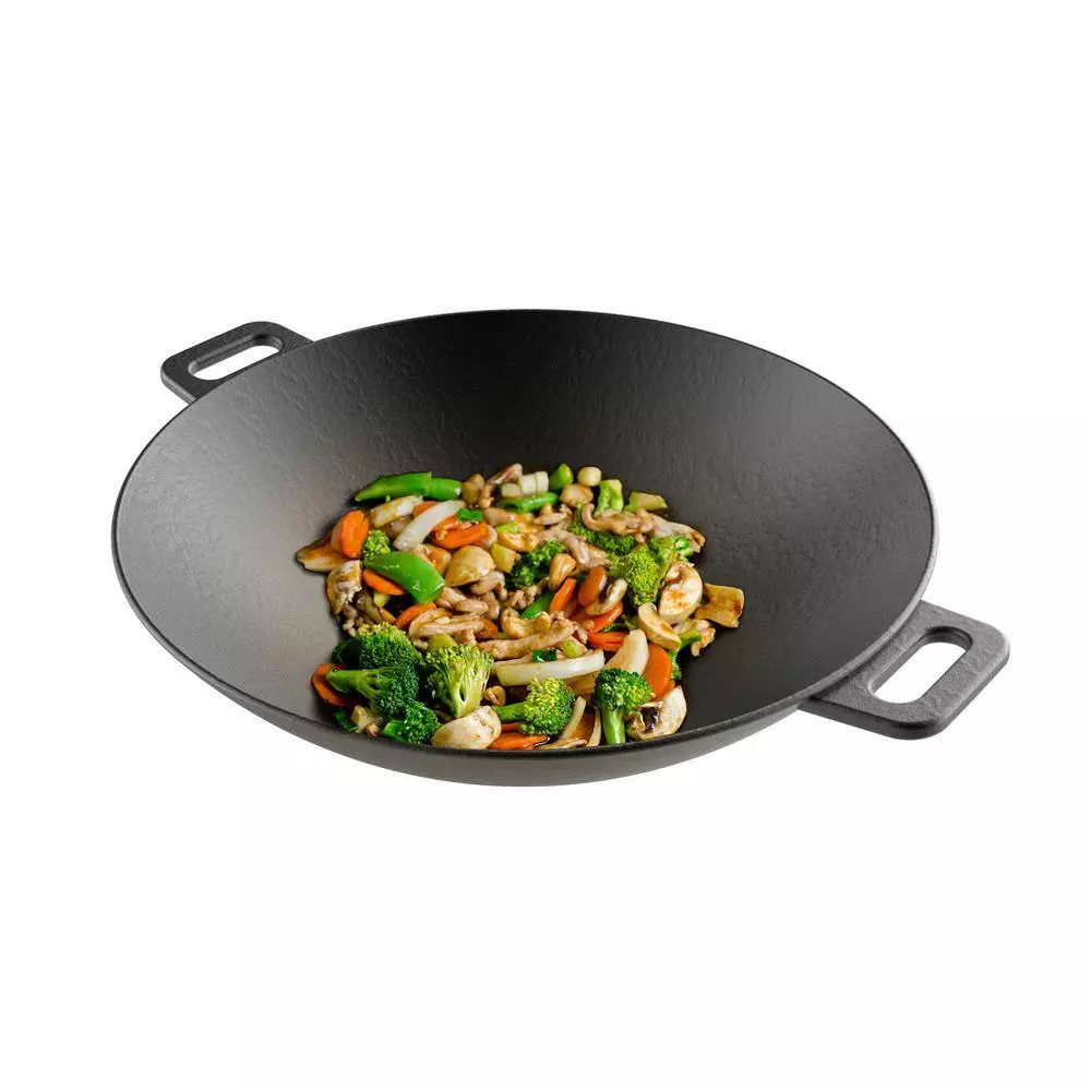 Cast Iron Wok with Handles by Classic Cuisine 4 Cast Iron Wok with Handles by Classic Cuisine - Image 2