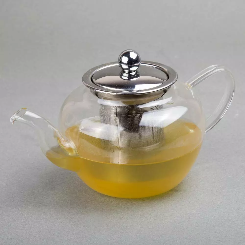 600 ml, 20 oz. (2.7 cup) Clear Glass Tea Pot with Stainless Steel Removable Lid and Infuser Basket by Creative Home 6 600 ml, 20 oz. (2.7 cup) Clear Glass Tea Pot with Stainless Steel Removable Lid and Infuser Basket by Creative Home - Image 4