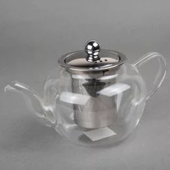 600 ml, 20 oz. (2.7 cup) Clear Glass Tea Pot with Stainless Steel Removable Lid and Infuser Basket by Creative Home 12 600 ml, 20 oz. (2.7 cup) Clear Glass Tea Pot with Stainless Steel Removable Lid and Infuser Basket by Creative Home -Cookware Sales Shop clear creative home tea kettles 01165 44 1000