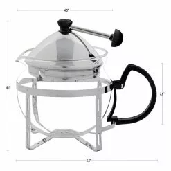 2-Cup Glass Tea Pot with Removable Stainless-Steel Infuser by OVENTE 14 2-Cup Glass Tea Pot with Removable Stainless-Steel Infuser by OVENTE -Cookware Sales Shop clear ovente tea kettles fgh17t fa 1000