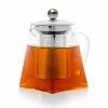 3-Cup Glass Tea Pot with Removable Stainless-Steel Infuser by OVENTE 2 3-Cup Glass Tea Pot with Removable Stainless-Steel Infuser by OVENTE -Cookware Sales Shop clear ovente tea kettles fgi27t 64 1000