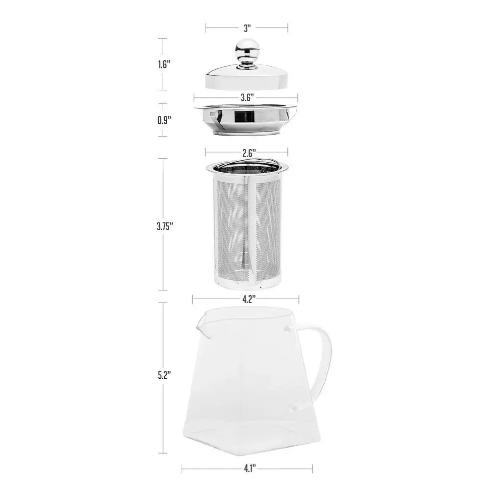 3-Cup Glass Tea Pot with Removable Stainless-Steel Infuser by OVENTE 9 3-Cup Glass Tea Pot with Removable Stainless-Steel Infuser by OVENTE - Image 7