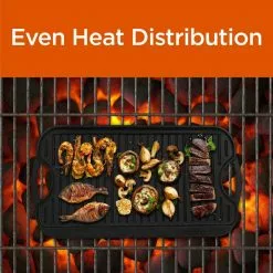 20.9 in. Pre-Seasoned Cast Iron Reversible Grill Griddle by Commercial CHEF -Cookware Sales Shop commercial chef griddles chflrgg5 1f 1000