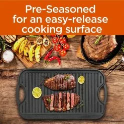 20.9 in. Pre-Seasoned Cast Iron Reversible Grill Griddle by Commercial CHEF -Cookware Sales Shop commercial chef griddles chflrgg5 4f 1000