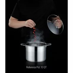 10 qt. Stainless Steel Stock Pot with Glass Lid by Concord -Cookware Sales Shop concord stock pots nst24 10 c3 1000