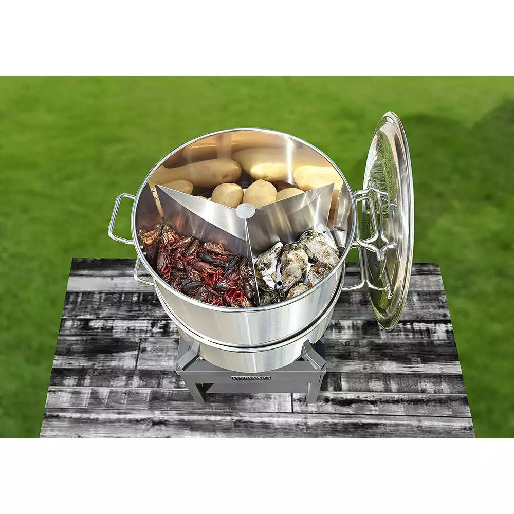 60 qt. Stainless Steel Steamer and Braiser Stock Pot Combo by Concord 7 60 qt. Stainless Steel Steamer and Braiser Stock Pot Combo by Concord - Image 5