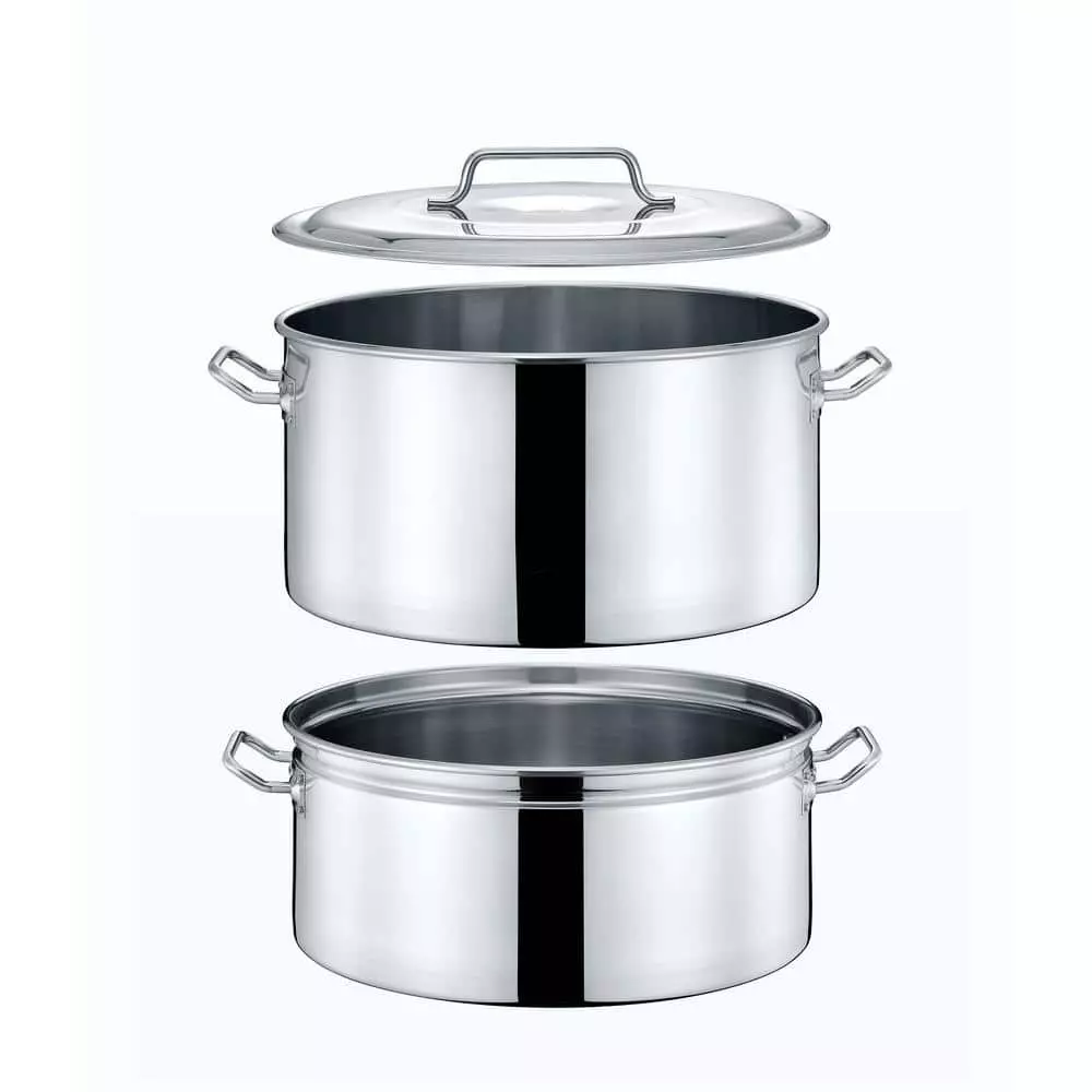 60 qt. Stainless Steel Steamer and Braiser Stock Pot Combo by Concord 5 60 qt. Stainless Steel Steamer and Braiser Stock Pot Combo by Concord - Image 3