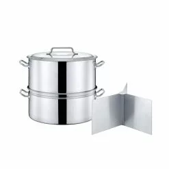 60 qt. Stainless Steel Steamer and Braiser Stock Pot Combo by Concord