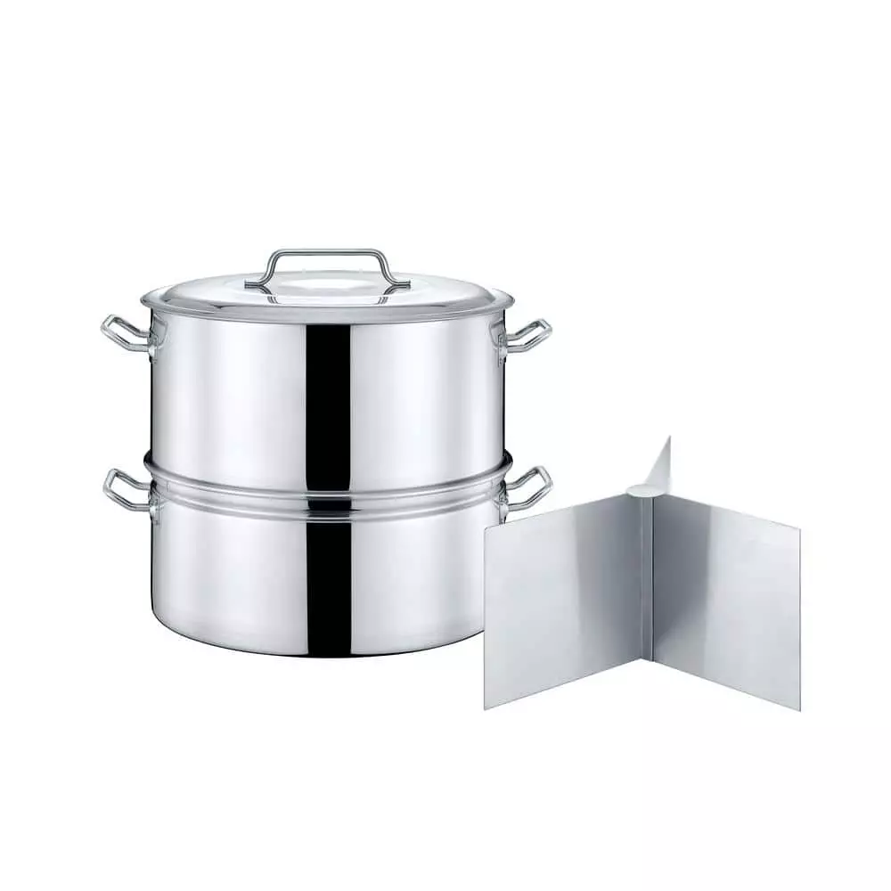 60 qt. Stainless Steel Steamer and Braiser Stock Pot Combo by Concord 3 60 qt. Stainless Steel Steamer and Braiser Stock Pot Combo by Concord