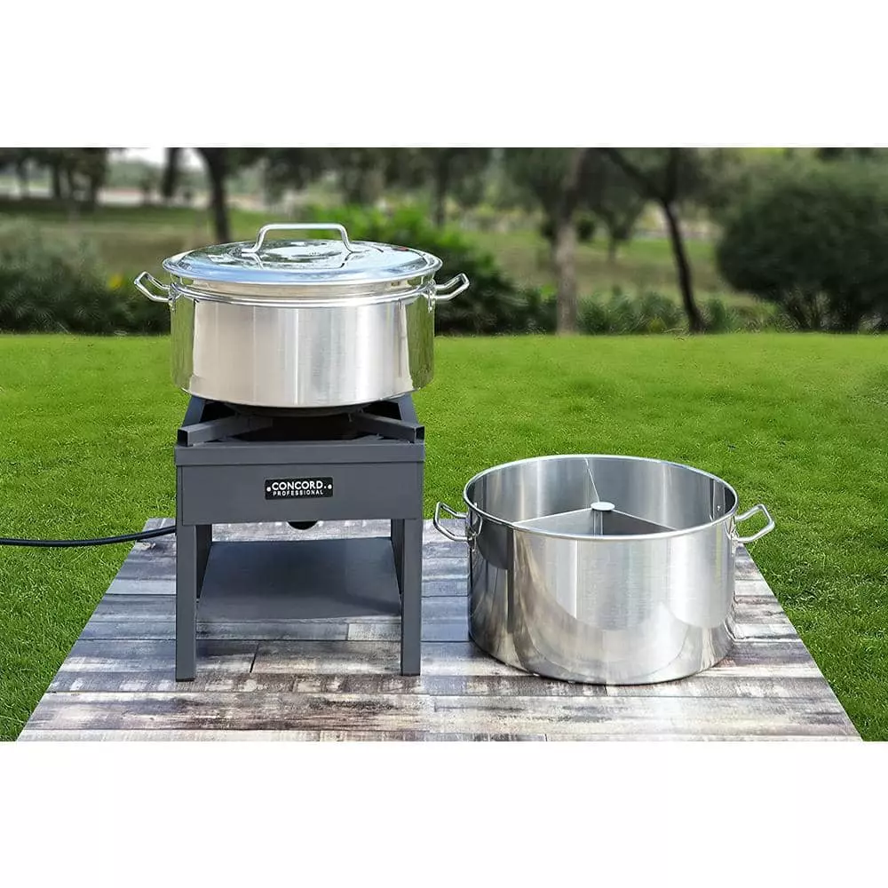 60 qt. Stainless Steel Steamer and Braiser Stock Pot Combo by Concord 8 60 qt. Stainless Steel Steamer and Braiser Stock Pot Combo by Concord - Image 6