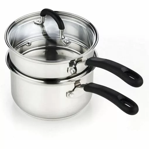 2 Quarts Stainless Steel Double Boiler, Silver by Cook N Home -Cookware Sales Shop cook n home broiler pans 02655 64 1000