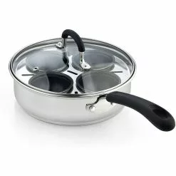8" 4-Cup Stainless Steel Egg Poacher by Cook N Home 8 8" 4-Cup Stainless Steel Egg Poacher by Cook N Home -Cookware Sales Shop cook n home egg poachers 02625 4f 1000
