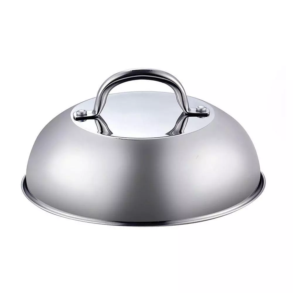9.5 in./24 cm Stainless Steel Grill Cooking Steaming Dome Lid Cover by Cook N Home 6 9.5 in./24 cm Stainless Steel Grill Cooking Steaming Dome Lid Cover by Cook N Home - Image 4