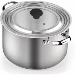 Stainless Steel Universal Lid with Glass Center Fits 8 in., 10.25 in., 11 in. and 12 in. by Cook N Home -Cookware Sales Shop cook n home pot lids 02670 1f 1000