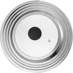 Stainless Steel Universal Lid with Glass Center Fits 8 in., 10.25 in., 11 in. and 12 in. by Cook N Home -Cookware Sales Shop cook n home pot lids 02670 4f 1000
