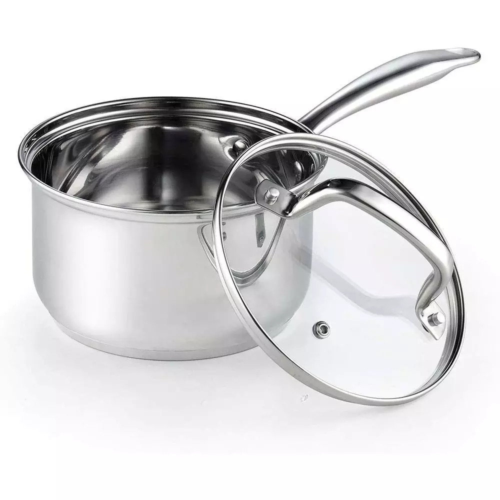 2 qt. Stainless Steel Sauce Pan with Glass Lid by Cook N Home 5 2 qt. Stainless Steel Sauce Pan with Glass Lid by Cook N Home - Image 3