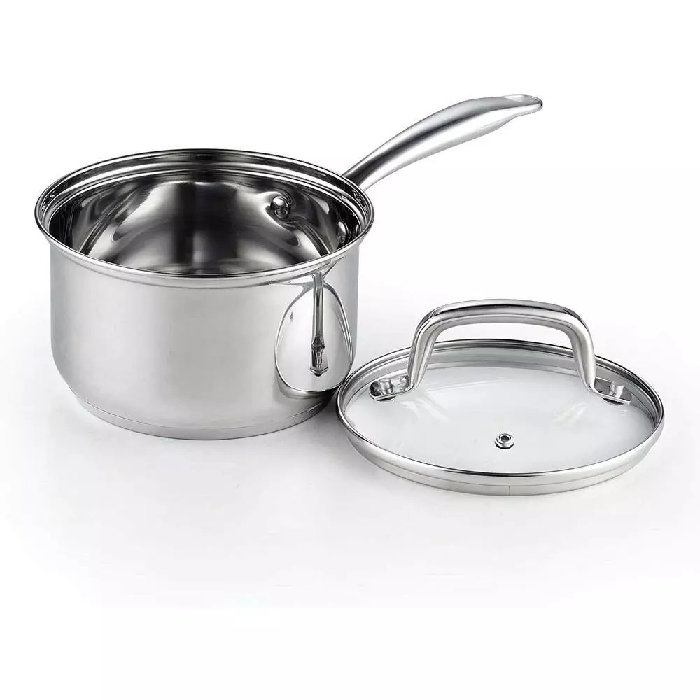 2 qt. Stainless Steel Sauce Pan with Glass Lid by Cook N Home 4 2 qt. Stainless Steel Sauce Pan with Glass Lid by Cook N Home - Image 2