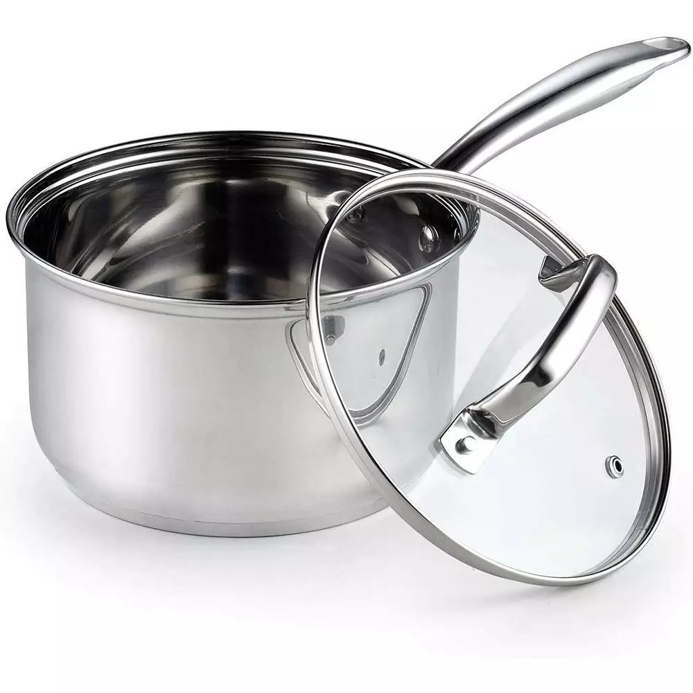 3 qt. Stainless Steel Sauce Pan with Glass Lid by Cook N Home 6 3 qt. Stainless Steel Sauce Pan with Glass Lid by Cook N Home - Image 4