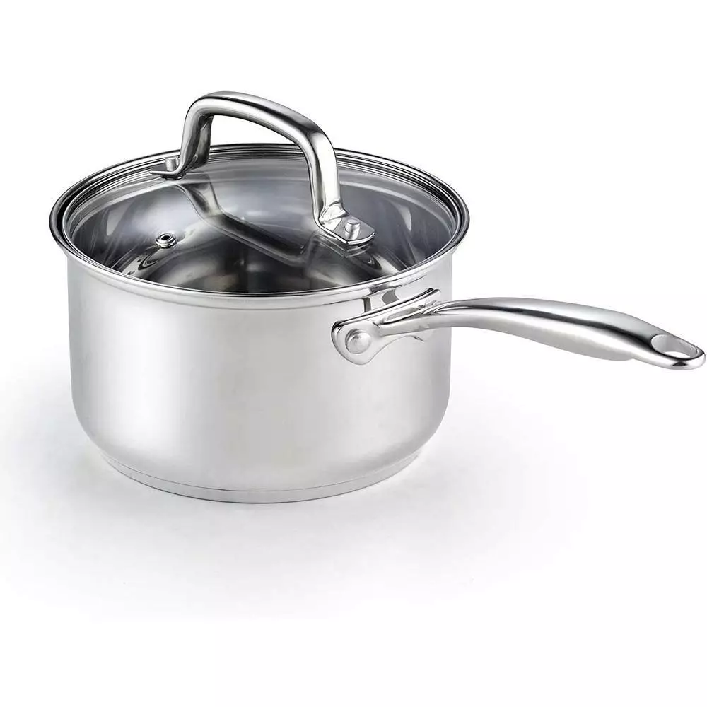 3 qt. Stainless Steel Sauce Pan with Glass Lid by Cook N Home 7 3 qt. Stainless Steel Sauce Pan with Glass Lid by Cook N Home - Image 5