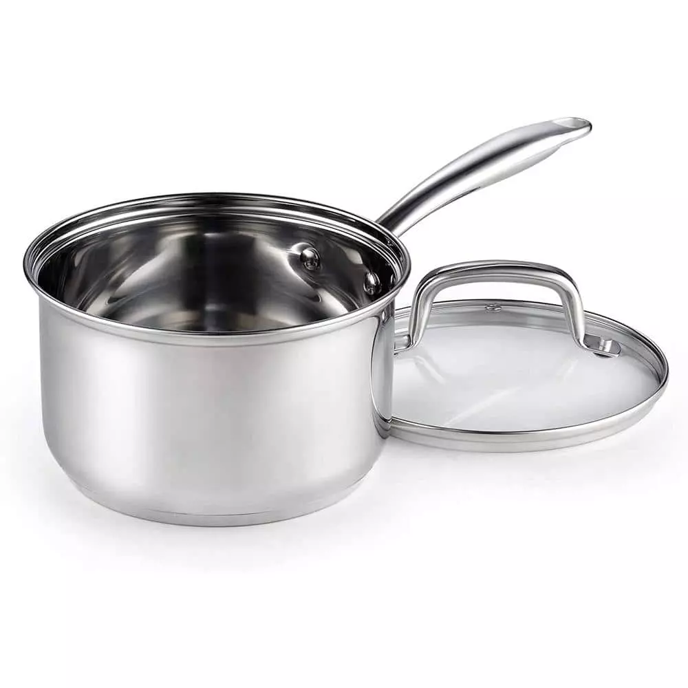 3 qt. Stainless Steel Sauce Pan with Glass Lid by Cook N Home 5 3 qt. Stainless Steel Sauce Pan with Glass Lid by Cook N Home - Image 3