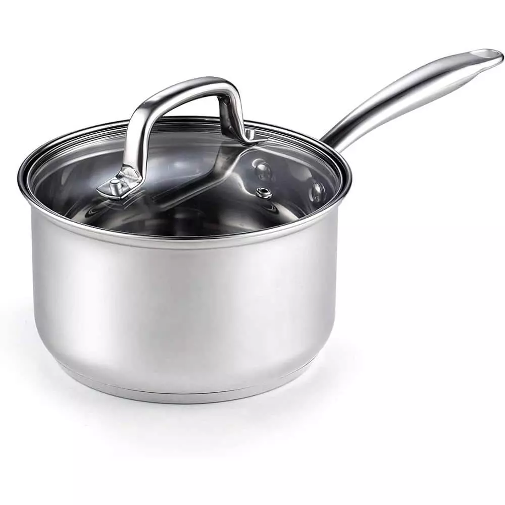 3 qt. Stainless Steel Sauce Pan with Glass Lid by Cook N Home 3 3 qt. Stainless Steel Sauce Pan with Glass Lid by Cook N Home
