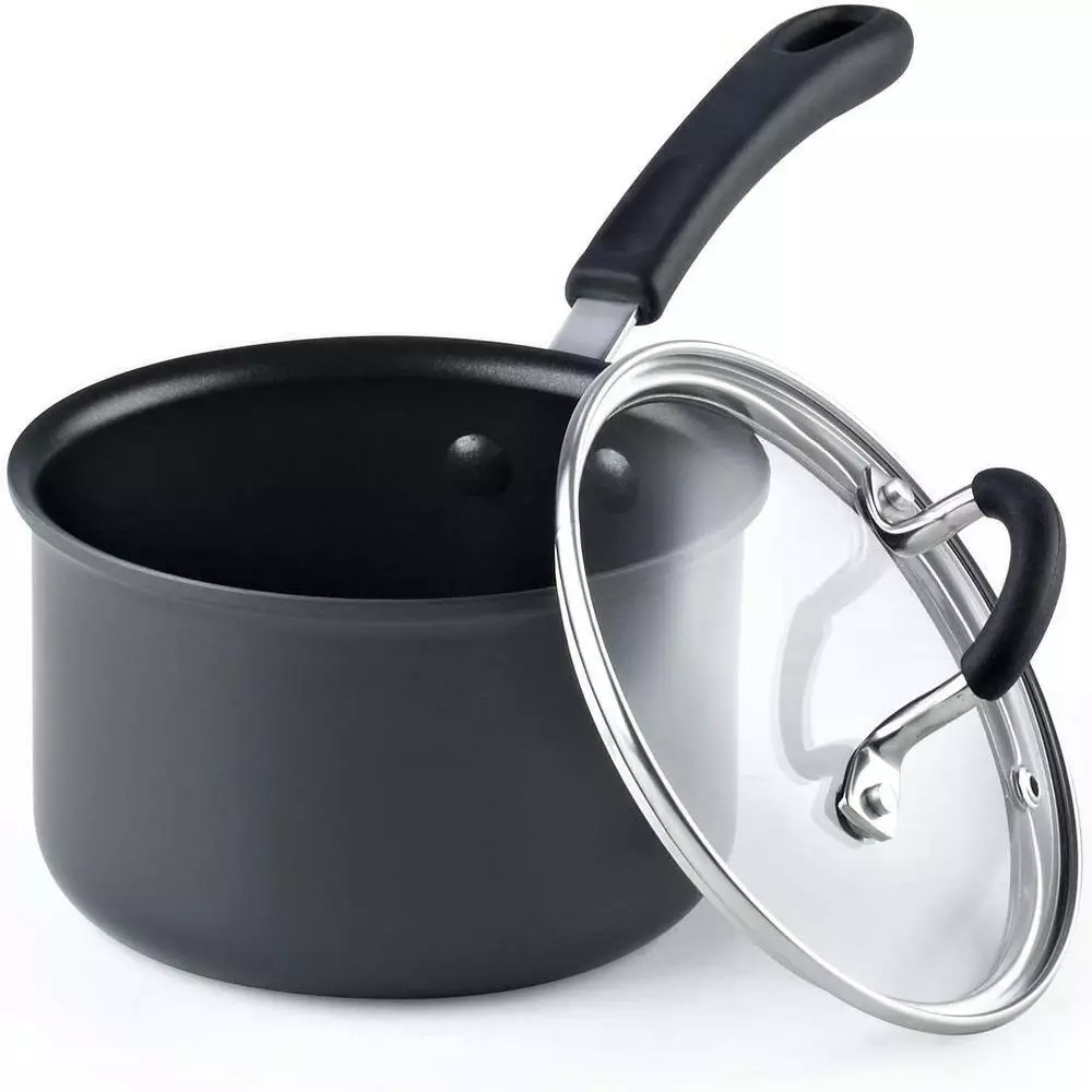 1.5 qt. /14 cm Aluminum Anodized Nonstick Saucepan by Cook N Home 5 1.5 qt. /14 cm Aluminum Anodized Nonstick Saucepan by Cook N Home - Image 3