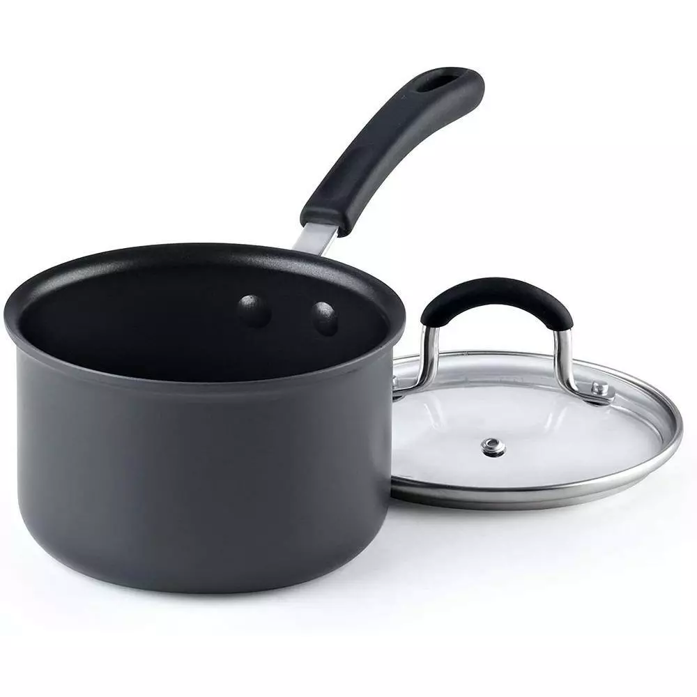 1.5 qt. /14 cm Aluminum Anodized Nonstick Saucepan by Cook N Home 4 1.5 qt. /14 cm Aluminum Anodized Nonstick Saucepan by Cook N Home - Image 2