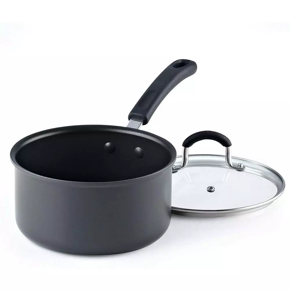 02633 2.5 qt./18CM, Black Hard Anodized Nonstick Saucepan by Cook N Home 5 02633 2.5 qt./18CM, Black Hard Anodized Nonstick Saucepan by Cook N Home - Image 3