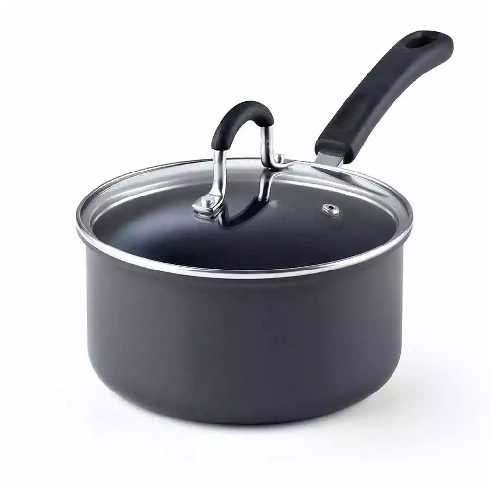 02633 2.5 qt./18CM, Black Hard Anodized Nonstick Saucepan by Cook N Home 3 02633 2.5 qt./18CM, Black Hard Anodized Nonstick Saucepan by Cook N Home