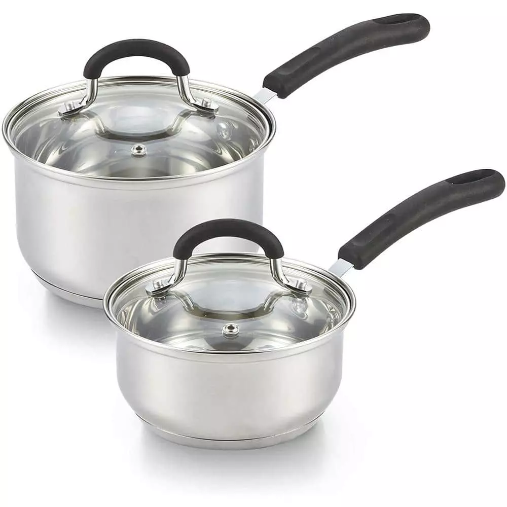1 qt. and 2 qt. Stainless Steel Saucepan by Cook N Home 3 1 qt. and 2 qt. Stainless Steel Saucepan by Cook N Home
